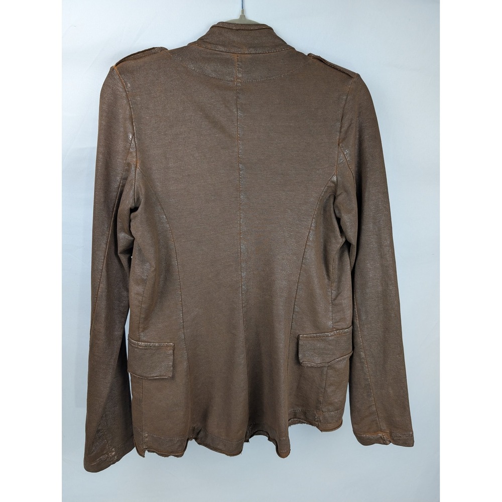 Vintage Y2K Military Marching Band Jacket Size L Brown Stretch Drummer Utility - Picture 9 of 10